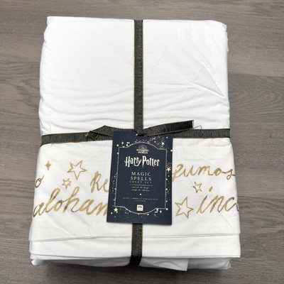 Harry Potter Pottery Barn Teen Magic Spells Sheet Set QUEEN NEW NWT RARE!