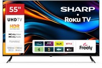 Sharp C55HJ4225KB 55 Inch Smart TV 4K Ultra HD HDR10 Roku Freely Dolby Vision
