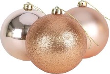 Christmas Baubles Tree Ornament Shiny Glitter Balls Xmas Hanging Decoration 60mm