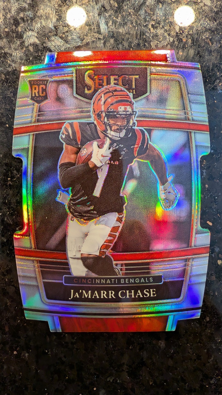 Jamarr Chase 2021 NFL Select Concourse Silver Rookie Prizm Die Cut