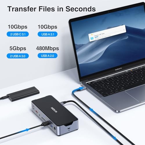 MOKiN 15 IN 1 Triple-Display Docking Station With 8K Resolution - Afbeelding 6 van 8