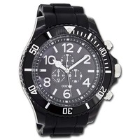 Oozoo Unisex Armbanduhr Vintage Series Analog Silikon Schwarz UOC4829A