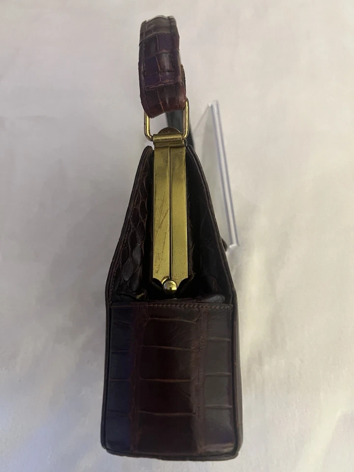 Винтажная коричневая сумочка-аллигатор Lucille De Paris Saks 5th Avenue - Изображение 4 из 4