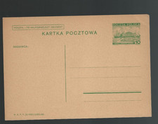 Poland postal stationary 1937  cp72  unused prop slogan M