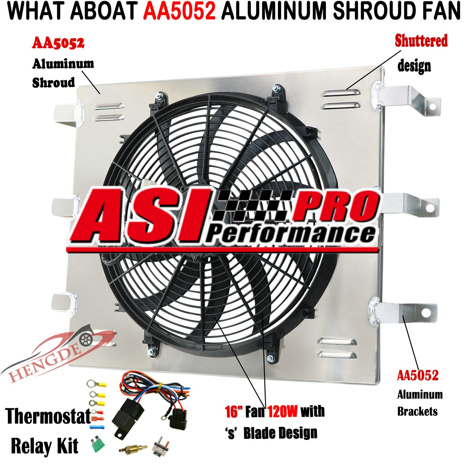 Aluminum Shroud Fan Relay For 1955-59 1956 Chevy Truck Pickup GMC Suburban Panel