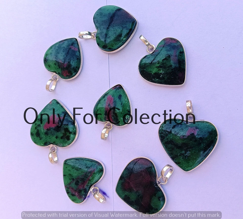 Lote de colgantes de piedras preciosas de zositio de rubí enchapado en plata de ley 925 joyas de invierno Foto 2 de 4