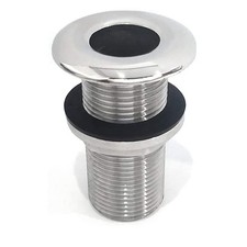 316 Stainless Steel Full Thread Boat Thru-Hull Fitting Drain for 1 inch Inter