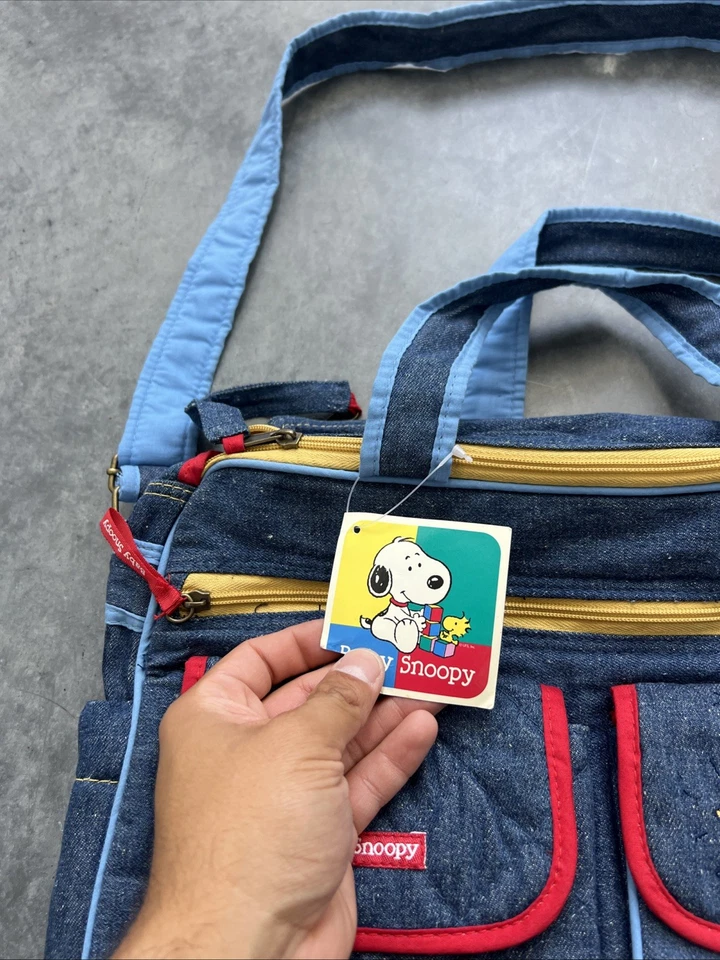 Bolsa de pañales Baby Snoopy vintage nueva con etiquetas cacahuetes rara coleccionable SKU216 Foto 2 de 4