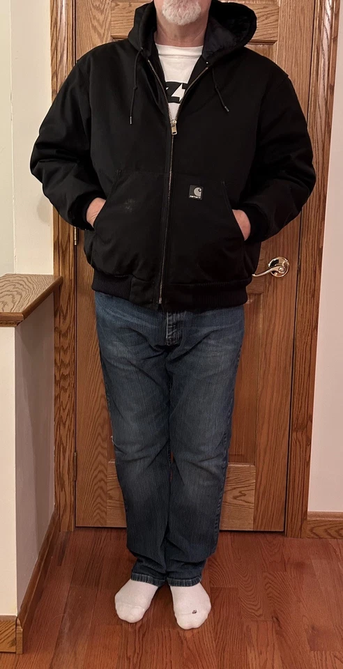 Abrigo Chaqueta Carhartt Active J133 XL NEGRO Forrado con Edredón Resistente al Agua - BONITO Foto 2 de 4