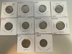 #7 Lot of 10, Buffalo Nickels 1937(9), 1937F.
