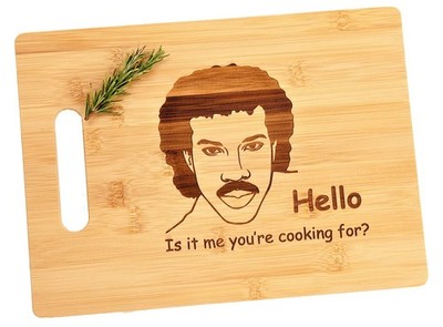 Hello Is It Me You're Cooking For? Funny Romantic Wood Cutting Board Valentin...