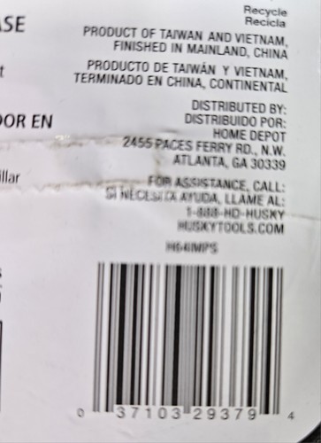Husky SAE/Métrico Juego de Enchufes de Impacto de 6 Puntos 1/2" Accionamiento Acero Forjado 64 Piezas NUEVO - Imagen 9 de 10