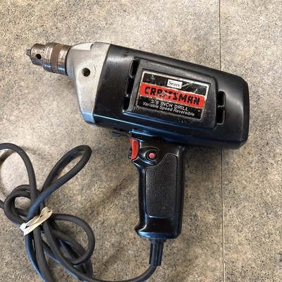 Sears Craftsman 3/8'' Electric Drill Variable Speed Reversable Works! 315.10411