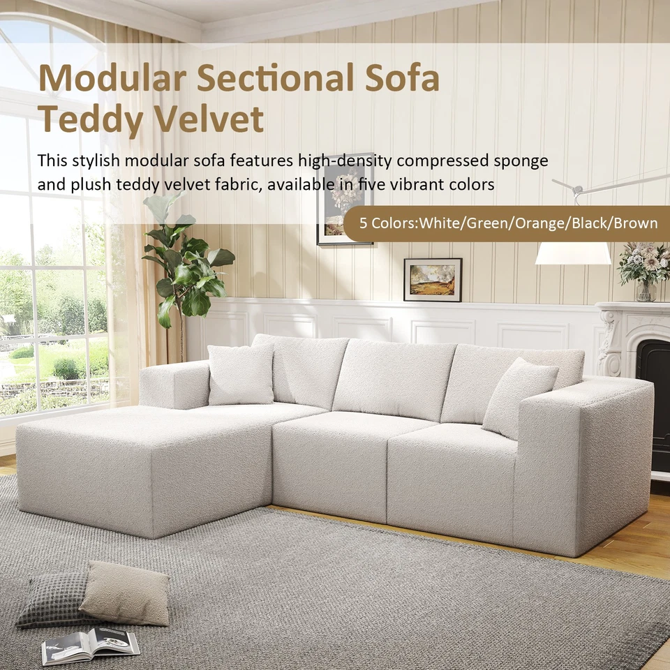 Sofá esquinero combinación gratuita sofá chaise salón sofá seccional hágalo usted mismo sofá en forma de L Foto 4 de 4