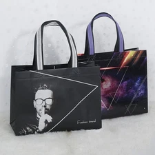 Non Woven Film Coated Shopping Bag Waterproof Reusable Tote Bag Set