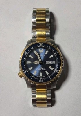 NEW CITIZEN MAN'S AUTOMATIC PROMASTER TWO TONE BLUE DIAL DIVE WATCH NY0154-51L