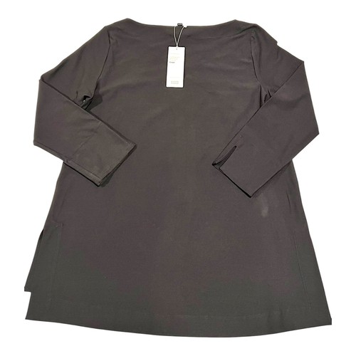Neu mit Etikett Eileen Fisher Box-Top mit Ballettausschnitt XS anthrazitgrau Langarm UVP 188 $ - Bild 10 von 15