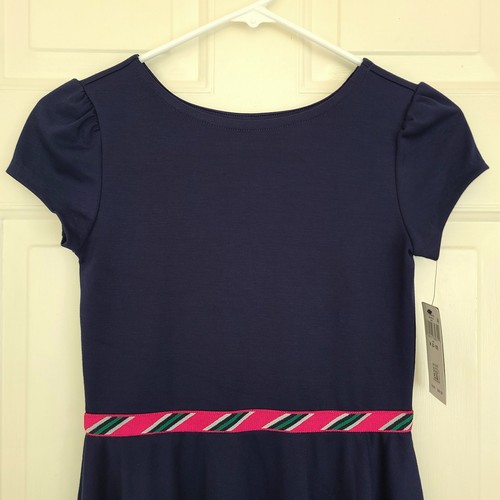 Polo Ralph Lauren Girls Ponte Knit Fit and Flare Dress Size M 8-10 Navy - Picture 5 of 10