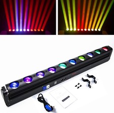 10LED Stage Wash Light Bar DMX Moving Head RGBW Color Strip Beam Strobe