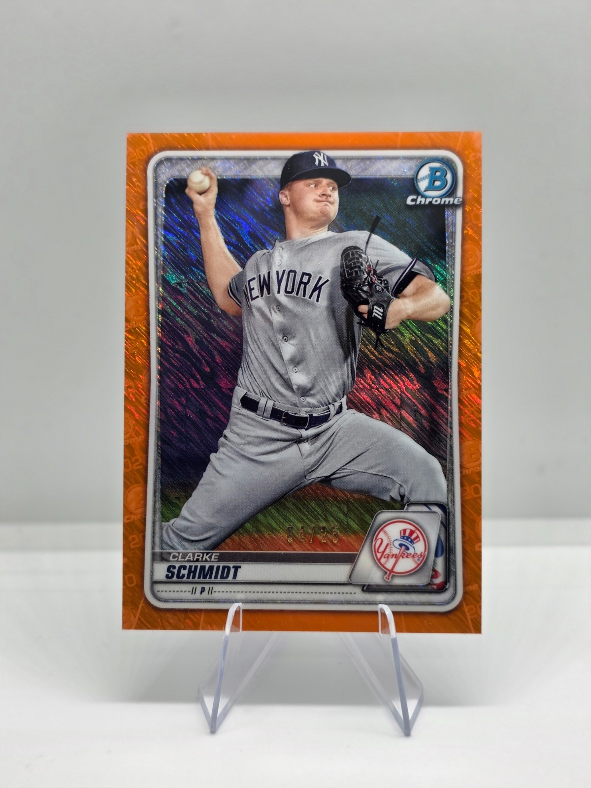 2020 Bowman Chrome Clarke Schmidt Orange Shimmer Refractor /25 BCP-216 04/25