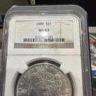1889 $1 Morgan Silver Dollar NGC MS63
