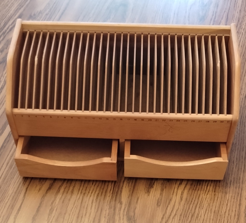 Lillian Vernon Wood Mail Unit 31-Shelf. 2 Drawers. See Description For Sizes