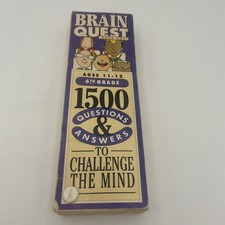 1992 BRAIN QUEST Deck One 1500 Questions  Answers 6th GRADE Ages 11-12-READ 