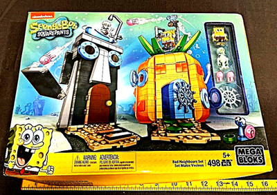 Mega Bloks SpongeBob SquarePants, Bad Neighbors Set, NEW Sealed, dented box