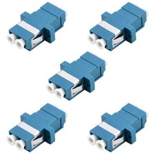 LC Fiber Optic Adapter - LC to LC Duplex Singlemode Coupler - 5 Pack - Y2S6