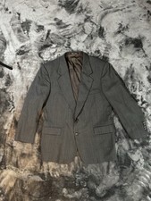 Stafford Suit Jacket Men's 44R Gray Blazer Pockets Vented Lined Shoulder Pads