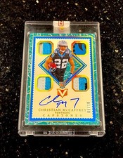 2017 Vertex Christian McCaffrey Capstones Rookie Auto RPA Marble /10 49ers