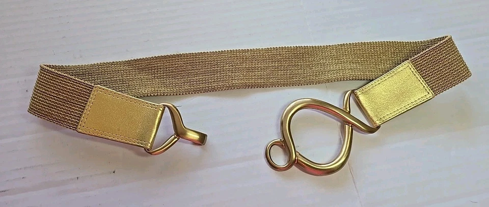 Cinturón elástico Susie Roher tono dorado de colección talla 31-33 pulgadas Foto 2 de 4