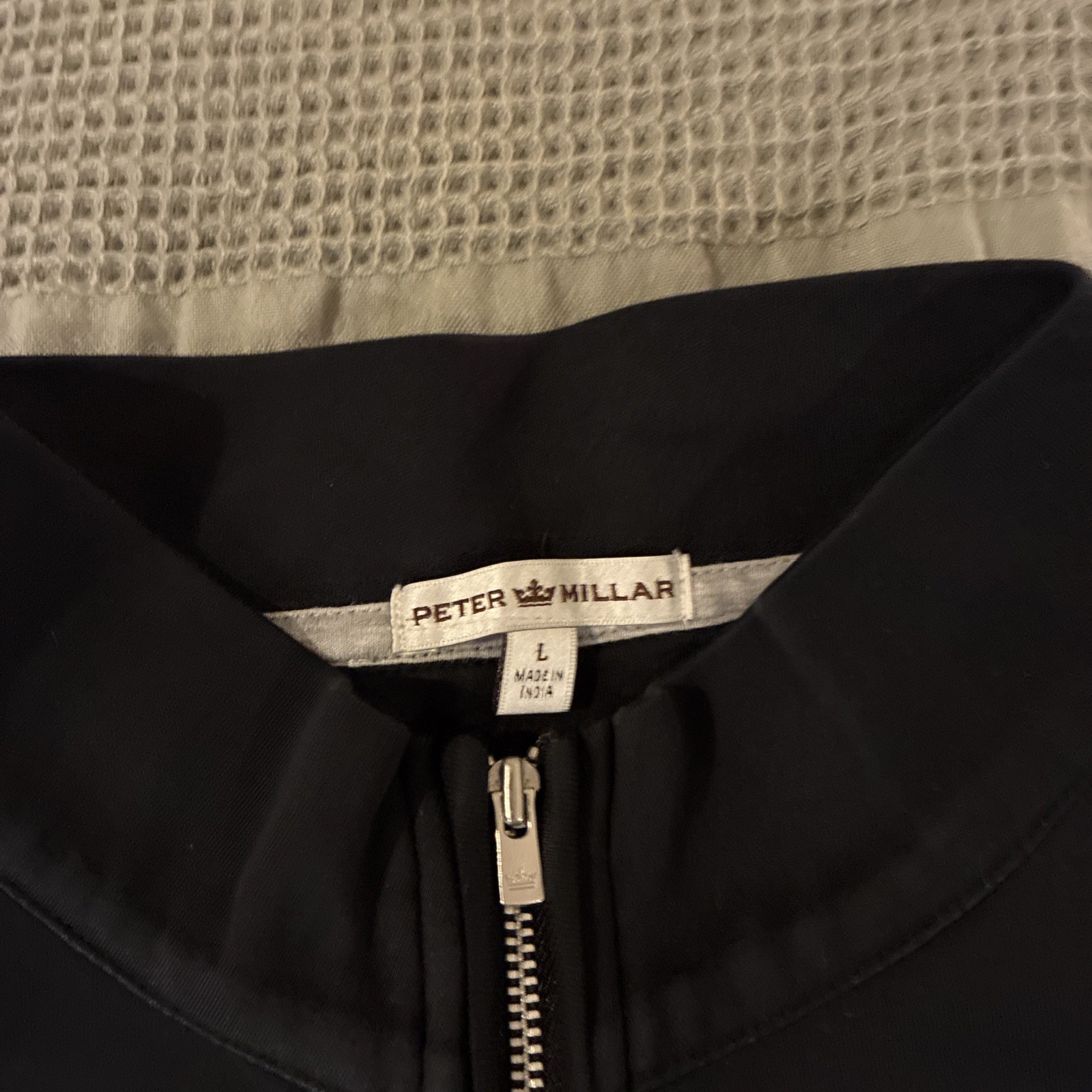 Peter Millar Black Quarter Zip Pullover Sweatshir… - image 2