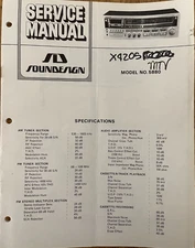 SOUNDESIGN MODEL NO. 5880 AM/FM STEREO RECEIVER CASSETTE ORIGINAL SERVICE MANUAL