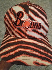Vintage Zubaz Cleveland Browns Zebra Print Snapback Hat Cap NFL Snapback Rare