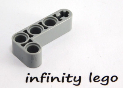 10 LEGO Technic Light Grey Beam Bent 90, 2 and 4 holes (32140) Liftarm 10 Pieces