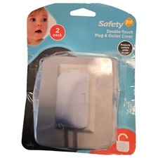 Safety 1st Double-Touch Plug and Outlet Cover and Protector , White, 2-Pack
