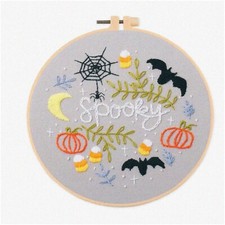 Spider Stitch Art Kit: Beginner's Embroidery Set with Hoops, Threads, and Patter