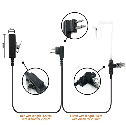 10×PTT Mic Earpiece for RDM2070D A12 CP200 CP200D CP200XLS GP3688 EP450 Radio - Picture 3 of 7