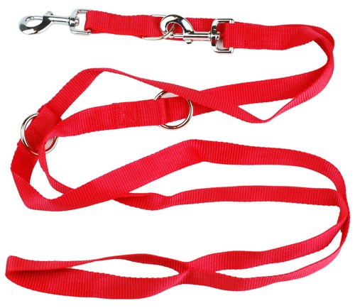 Hundeleine Doppelleine Verstellbar - Stabile Karabiner Für Hunde Bis 80kg