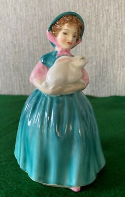ROYAL DOULTON PORZELLAN LADY FIGUR PUPPE HASE MIT HASE MODELL Nr HN 2214 TOP