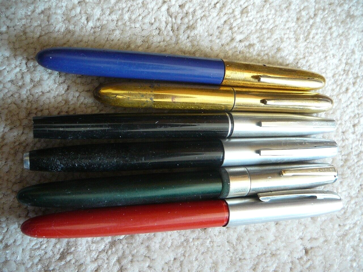 Lot of Six Vintage Used WEAREVER FOUNTAIN PEN LOT