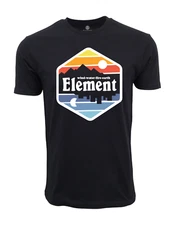 ELEMENT SKATE CO MENS EARTH WIND WATER FIRE GRAPHIC T SHIRT BLACK