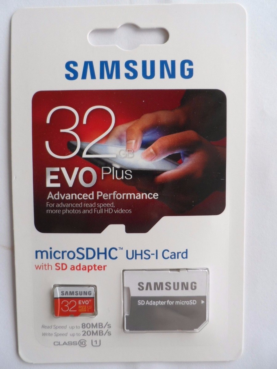 Samsung 32GB EVO Plus Class 10 Micro SDHC with Adapter 80MB/S MB