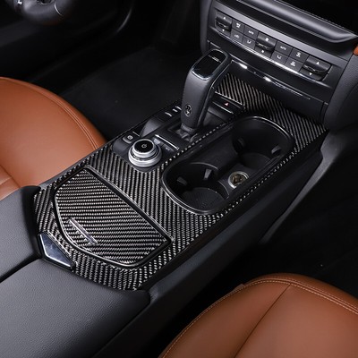 Carbon fiber Center Conosle Gear Panel Trim Cover Für Maserati Ghibil 2014-2015