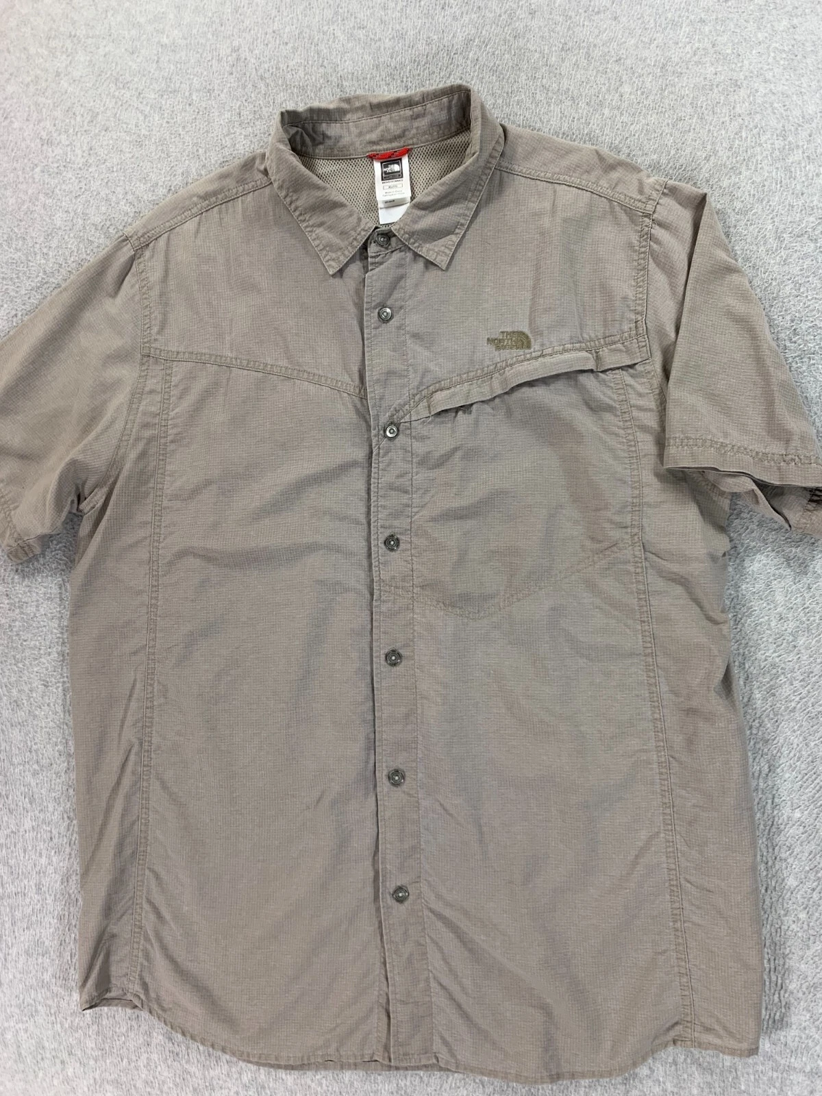 The North Face Nylon A5 Series Button Down Shirt (Men's XL) Tan
