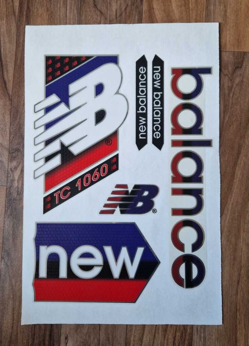 Cricket Bat Stickers Embossed New Balance Blue/Red UK