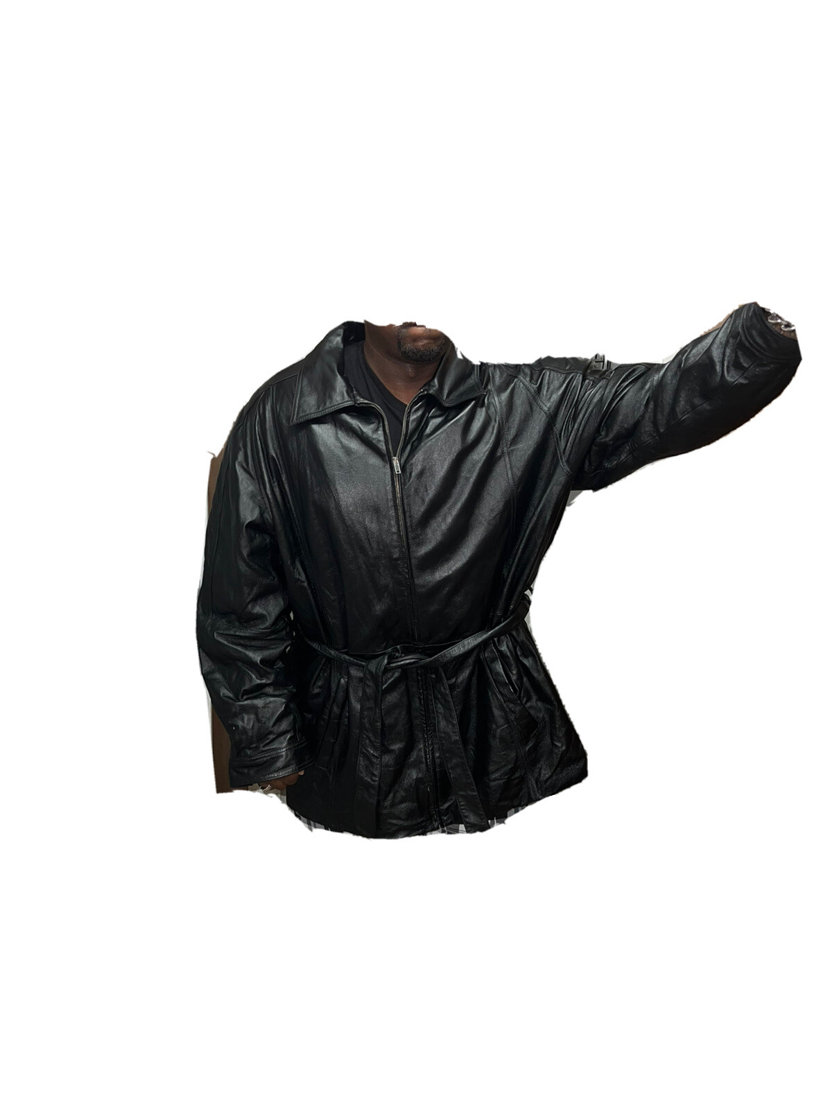Mens Black Wilson Leather jacket 