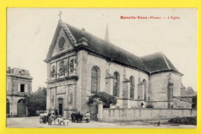 cpa 55 - BENOITE VAUX Maasstand HÄNDLER vor der KIRCHE Markt Markt Markt