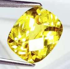 Certified 10 Ct Natural Yellow Sapphire Loose Gemstone Cushion Shape Gems Z804